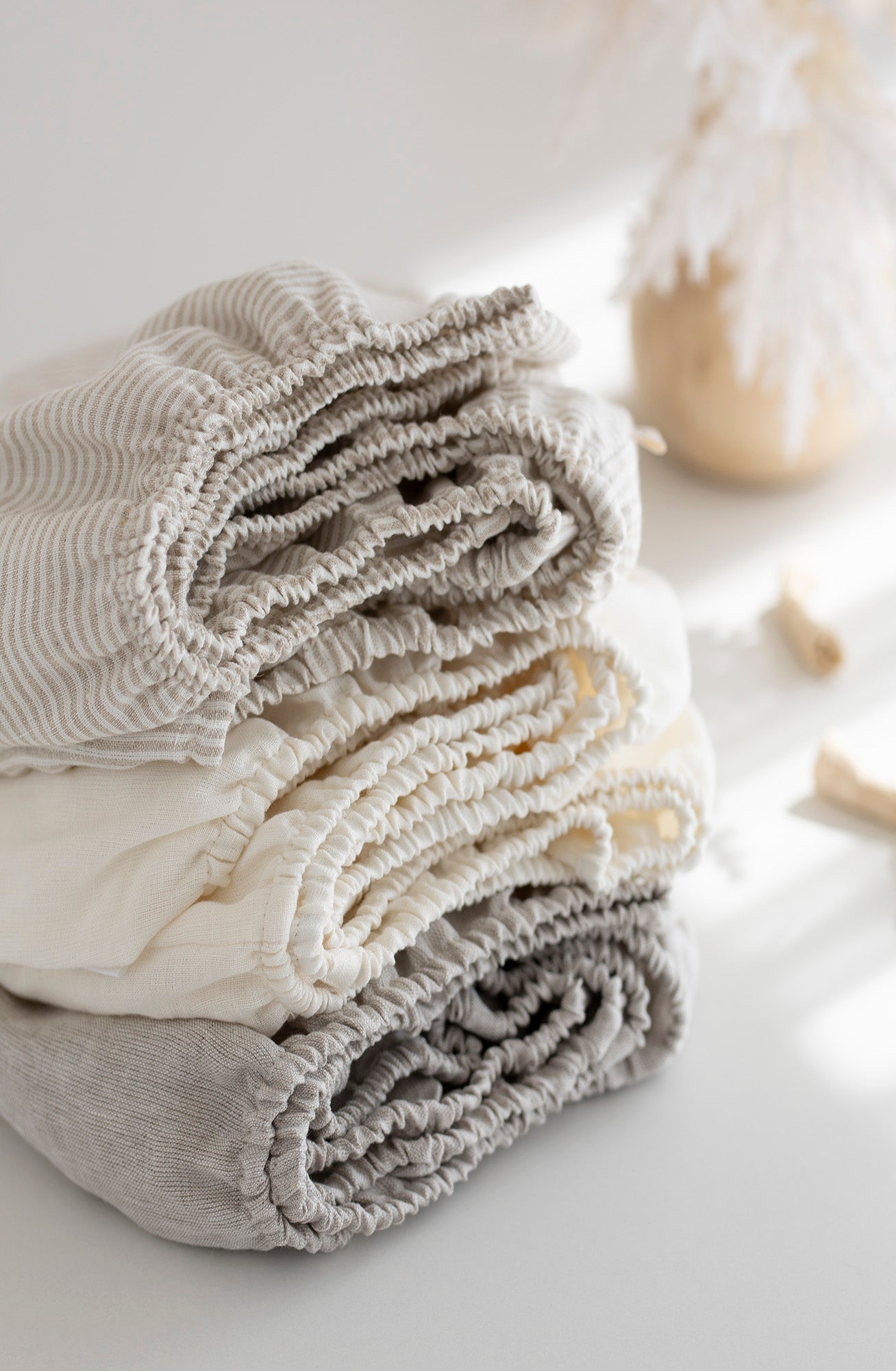 Lininės paklodės su guma vaikams