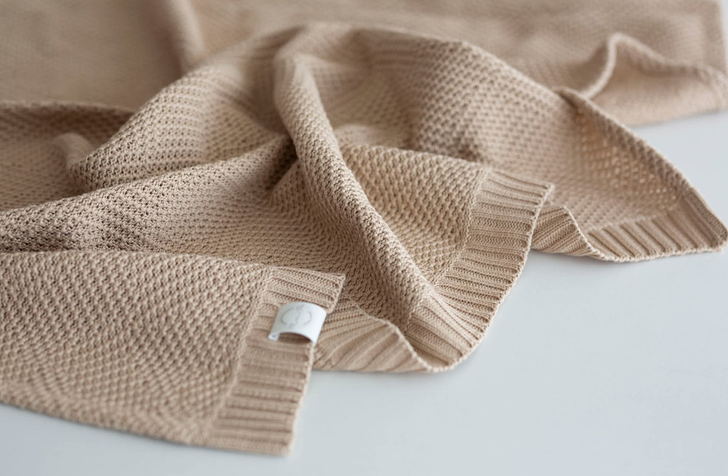 Cotton blanket "Boxes - wet sand"