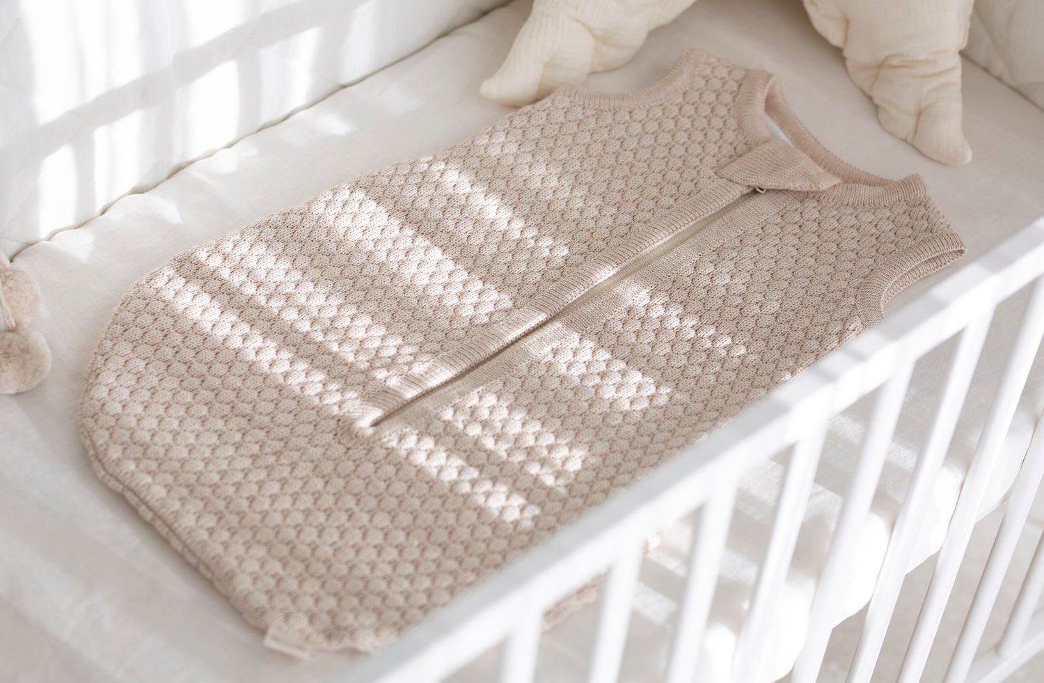 Dvigubas 100% merino vilnos miegmaišis kūdikiams "Koriukas"