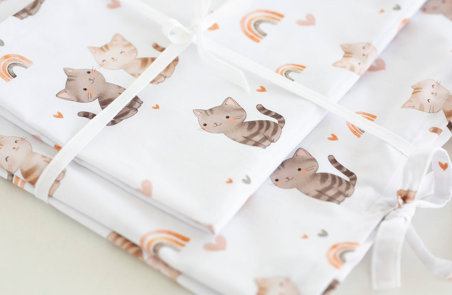 Deluxe medvilninė patalynė „Katinėlių glėbyje“