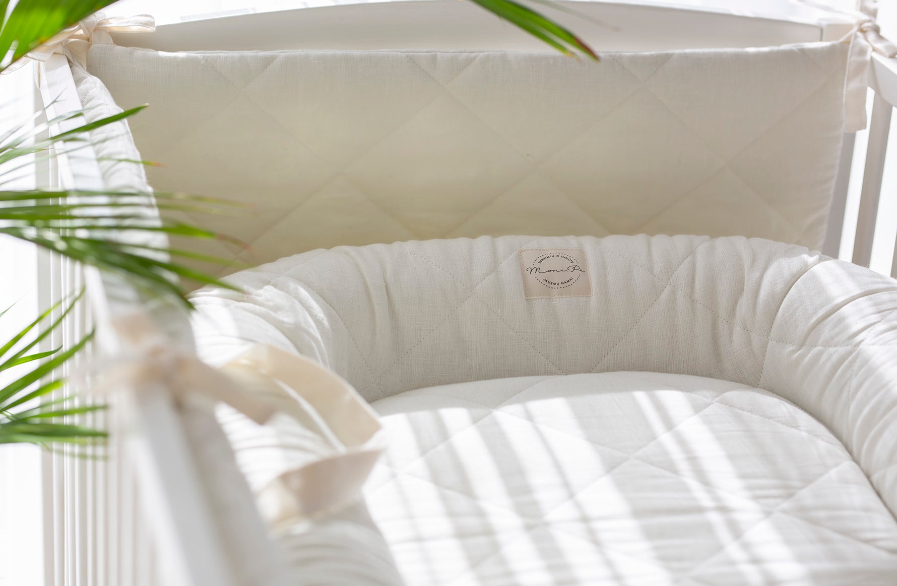 Premium 100% lino lovytės apsaugėlės kūdikiams "SILEA"