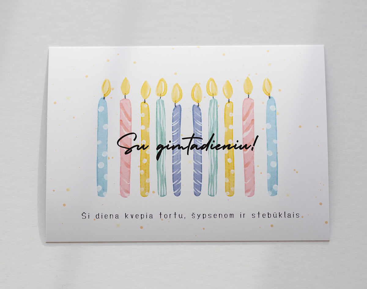 Atvirutė "Gimtadienio žvakutės"