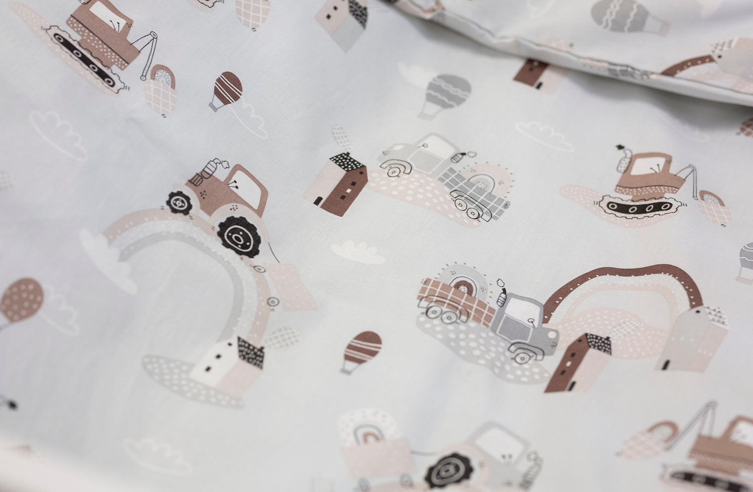 Medvilnės drobelės patalynė "Traktoriukas"