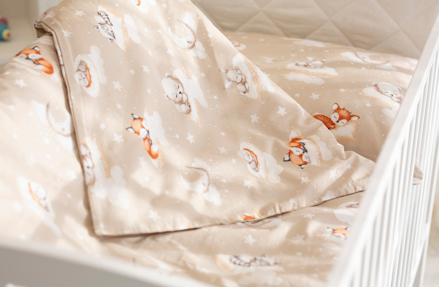 Medvilnės drobelės patalynė "Nakties draugai"