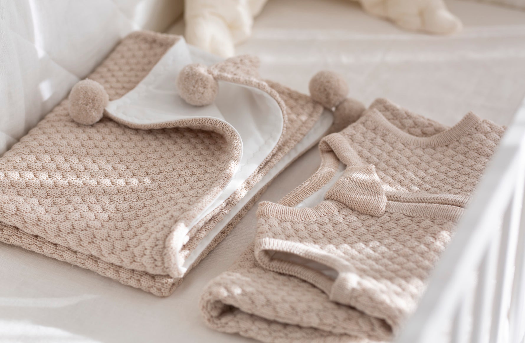 Dvigubas 100% merino vilnos miegmaišis kūdikiams "Koriukas"