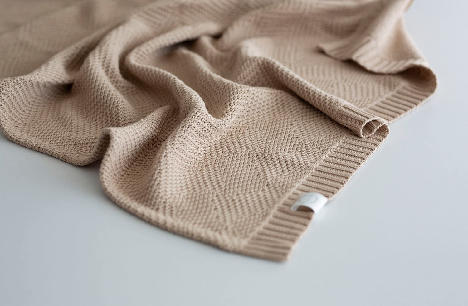 Cotton blanket "Boxes - wet sand"