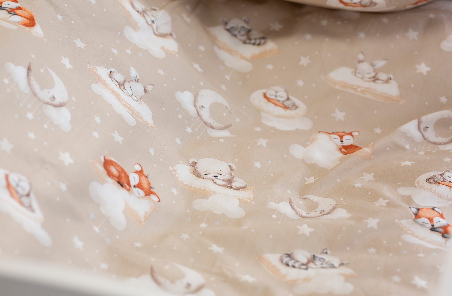 Medvilnės drobelės patalynė "Nakties draugai"