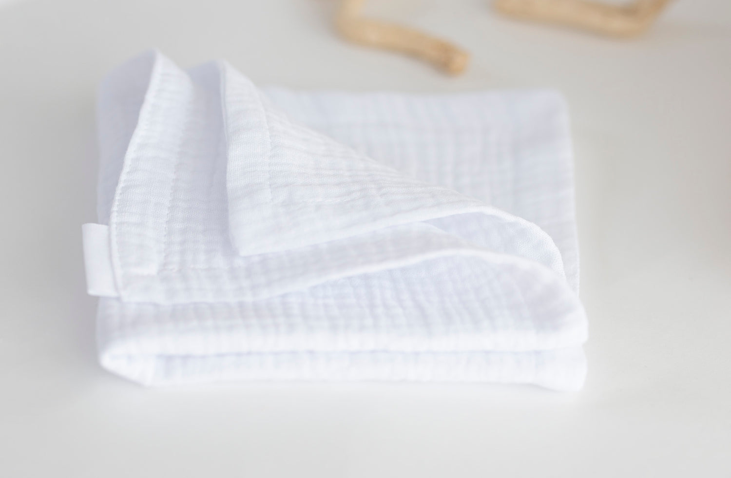 Veido rankšluosčiai iš muslino "Švara", 7 vnt. rinkinys su užrišamu maišeliu