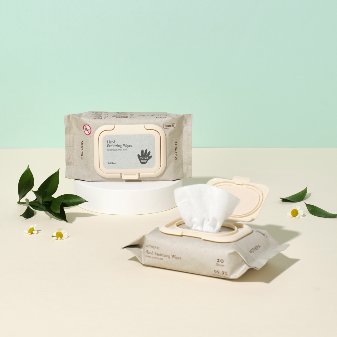 Mother-K higieninės rankų valymo servetėlės, 20 vnt.