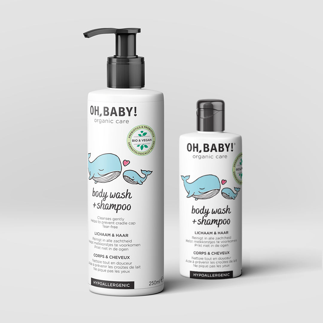 Oh, Baby! 2in1 hipoalerginis prausiklis + šampūnas, 250 ml