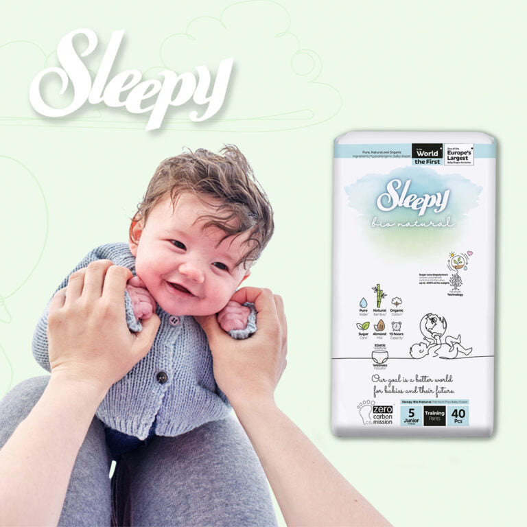 Sleepy “Bio Natural” sauskelnės-kelnaitės