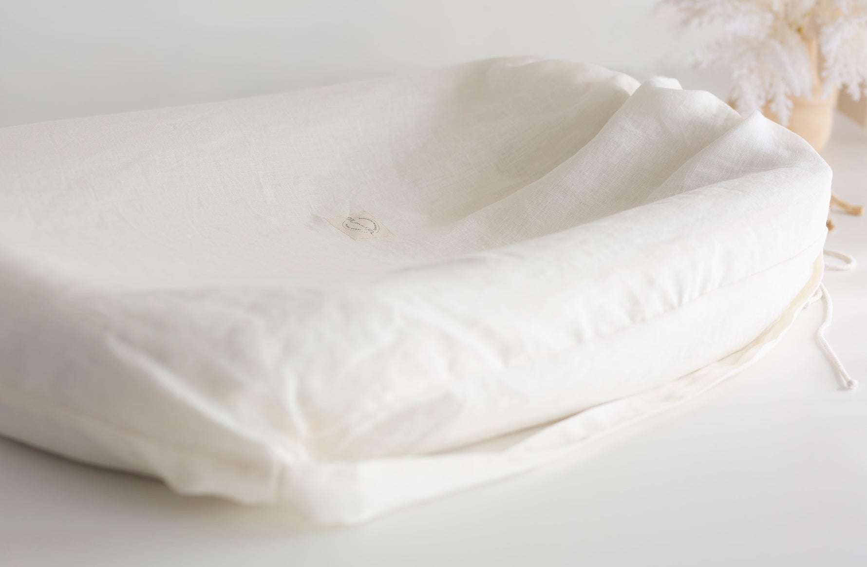 Premium 100% lino lizdelis - gultelis kūdikiams su tvirtu pagrindu "SILEA"