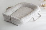 Premium 100% lino lizdelis - gultelis kūdikiams su tvirtu pagrindu "NUMA"