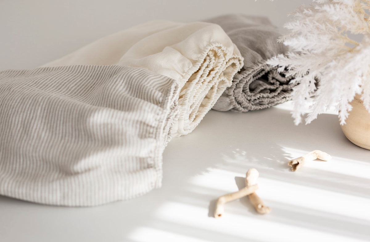 100% lino paklodė su guma vaikams "ALBA"