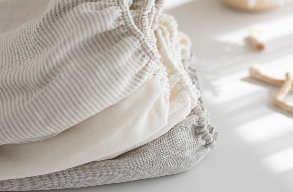 100% lino paklodė su guma vaikams "ALBA"