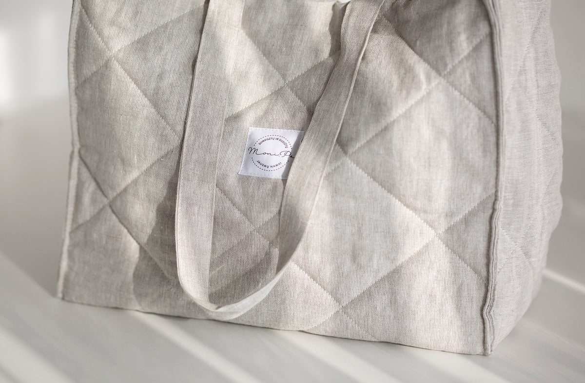 Premium 100% lino rankinė - krepšys moterims "NUMA"