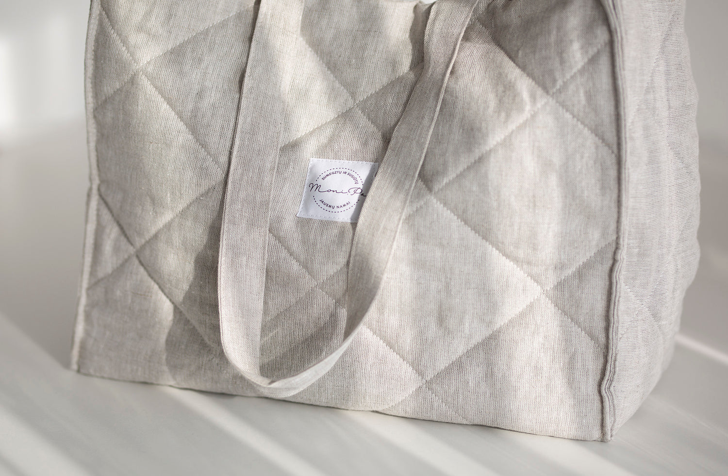 Premium 100% lino rankinė - krepšys moterims "NUMA"