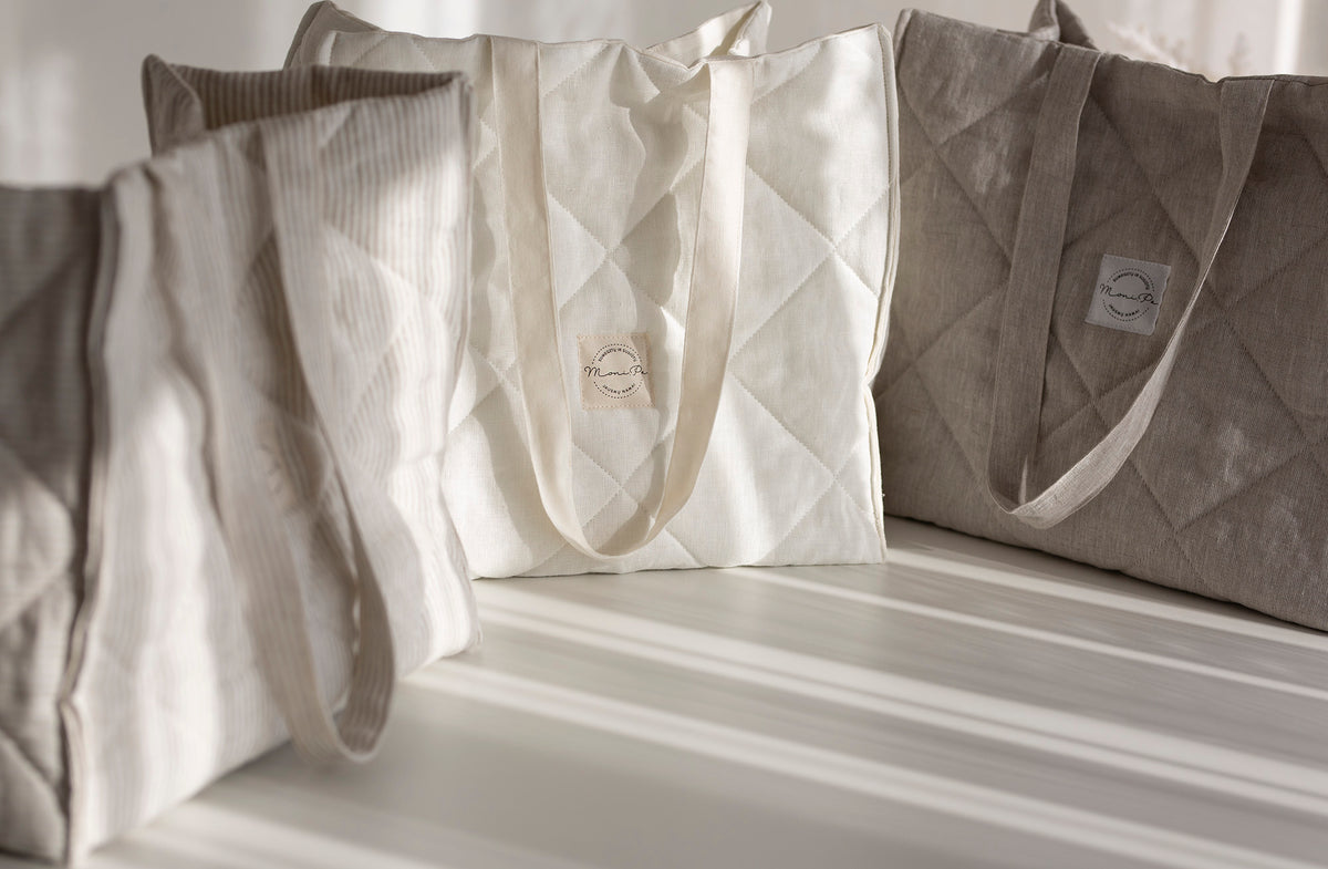 Premium 100% lino rankinė - krepšys moterims 