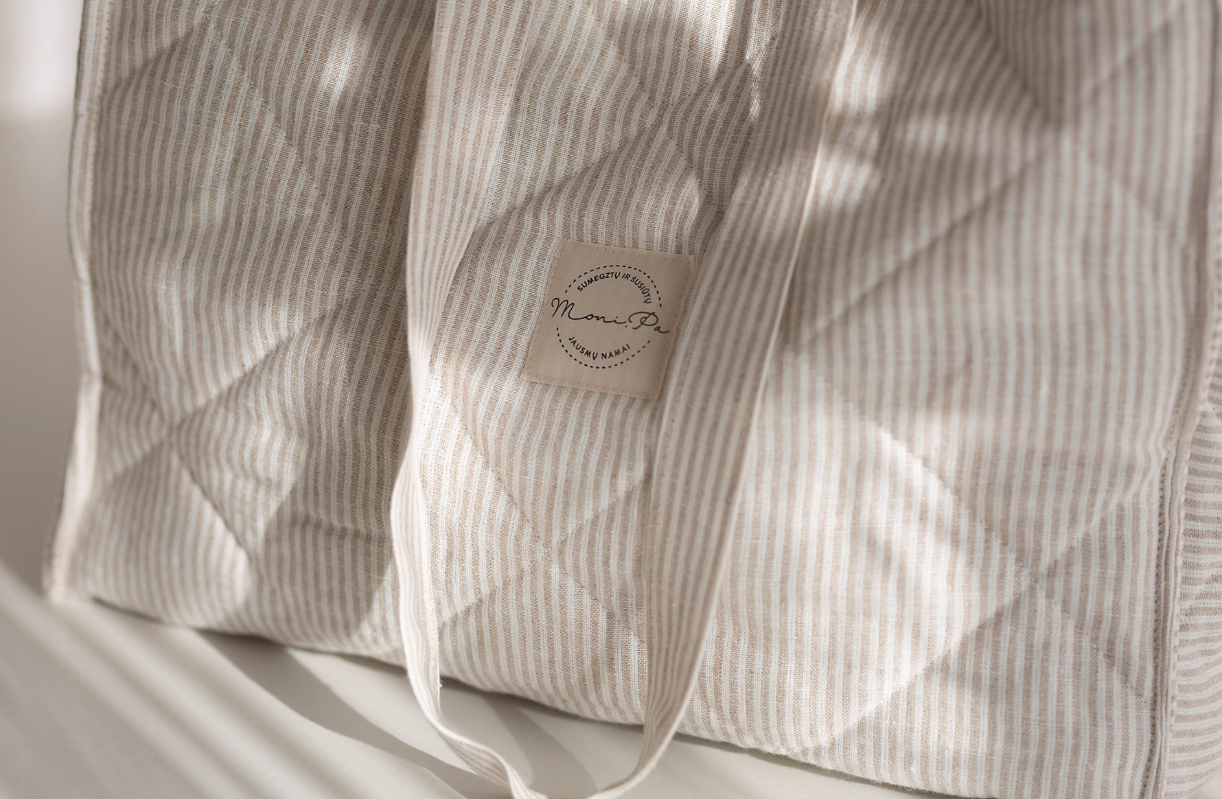 Premium 100% lino rankinė - krepšys moterims "ALBA"