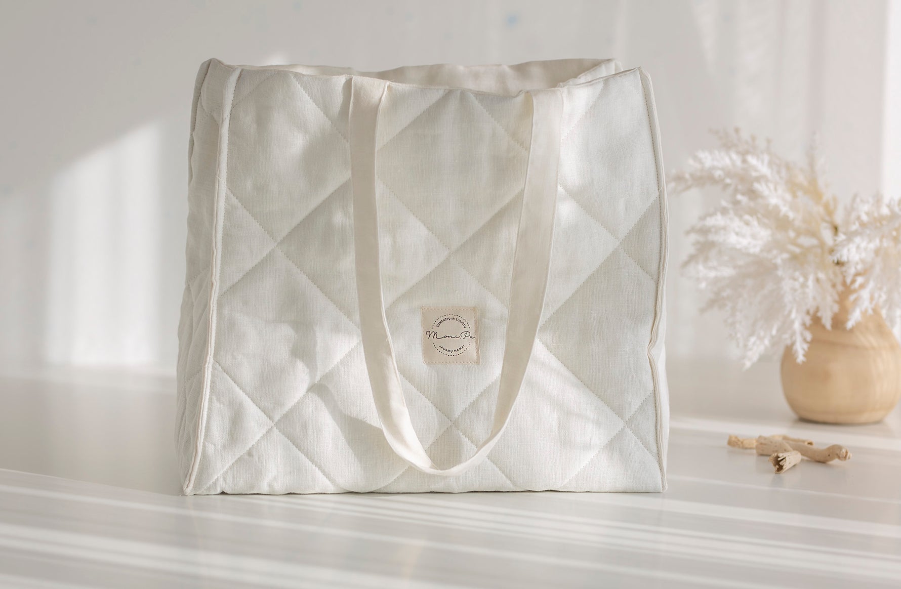 Premium 100% lino rankinė - krepšys moterims "SILEA"