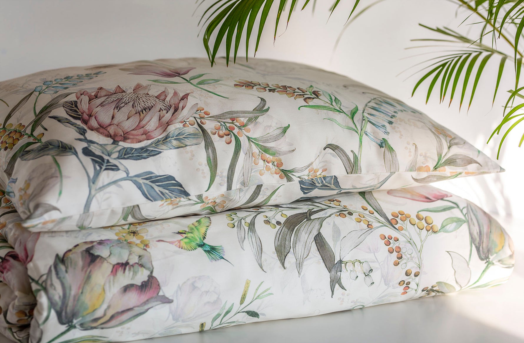 Satino patalynės komplektas su užtrauktuku "Įkvėpimas"