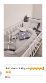 Muslino pledukas kūdikiams ir vaikams "Pilkas su baltais taškiukais"