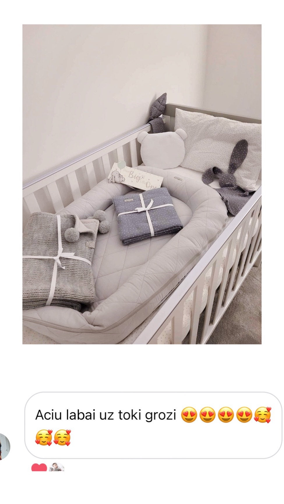 Muslino pledukas kūdikiams ir vaikams "Pilkas su baltais taškiukais"